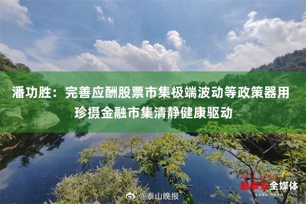 潘功胜：完善应酬股票市集极端波动等政策器用 珍摄金融市集清静健康驱动